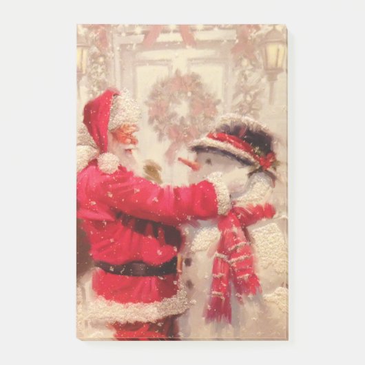 Sinterklaas Sneeuwman Kerstfeest Post-it® Notes (Voorkant)