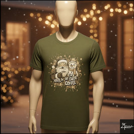 Sinterklaas Sneeuwman Koffie Kerstmis Verfspatten T-shirt