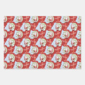 Sinterklaas, Sneeuwman, Santa Cat inpakpapier Vel (Voorkant 2)