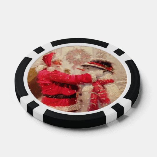  Sinterklaas Sneeuwman Winterkerst Poker Chips (Enkel)