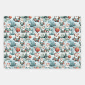 Sinterklaas, sneeuwpoppen en kerstbomen inpakpapier vel (Voorkant 2)