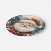 Sinterklaas Sneeuwval Papier Borden Papieren Bordje (Gekanteld)