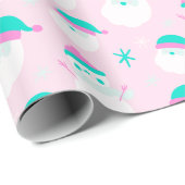 Sinterklaas Sneeuwvlokken Moderne Kerstmis Cadeaupapier (Rol Hoek)