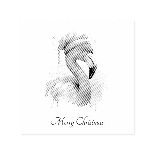Sinterklaas Sneeuwvogel Flamingo, op maat gemaakt Zelfinktende Stempel (Design)