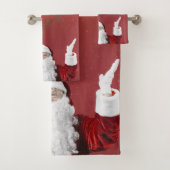 Sinterklaas, Snowflakes, rood Bad Handdoek (Insitu)