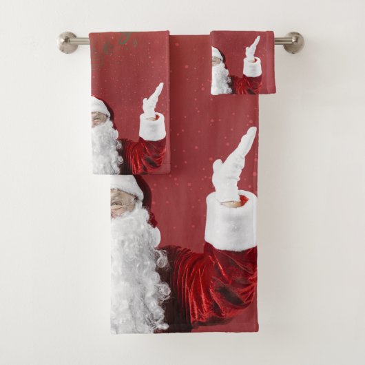 Sinterklaas, Snowflakes, rood Bad Handdoek (Insitu)