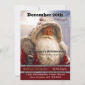 Sinterklaas Snowy Trail Kerstfeest uitnodiging (Voorkant)