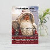 Sinterklaas Snowy Trail Kerstfeest uitnodiging (Staand voorkant)