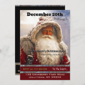 Sinterklaas Snowy Trail Kerstfeest uitnodiging (Voorkant / Achterkant)