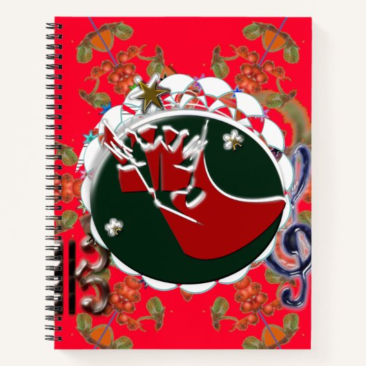 Sinterklaas sok rood notitieboek (Voorkant)