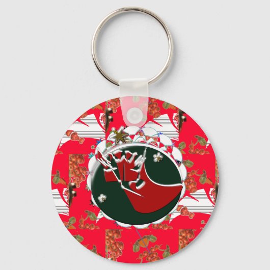 Sinterklaas sok rood sleutelhanger (Voorkant)