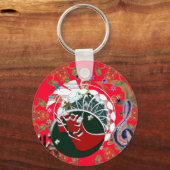 Sinterklaas sok rood sleutelhanger (Achterkant)