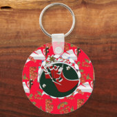 Sinterklaas sok rood sleutelhanger (Voorkant)