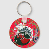 Sinterklaas sok rood sleutelhanger (Achterkant)