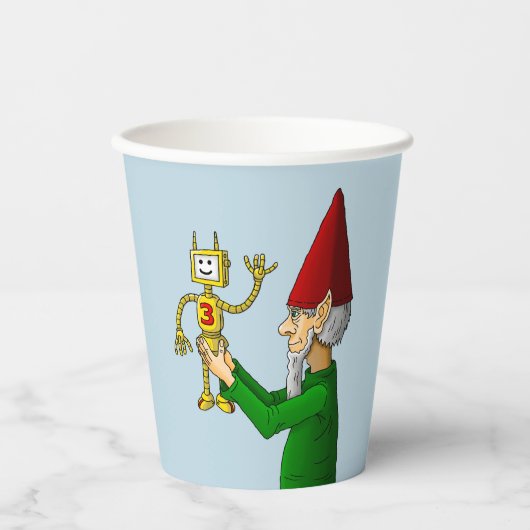 Sinterklaas' speelgoedmaker presenteert de nieuwe papieren bekers (Voorkant)