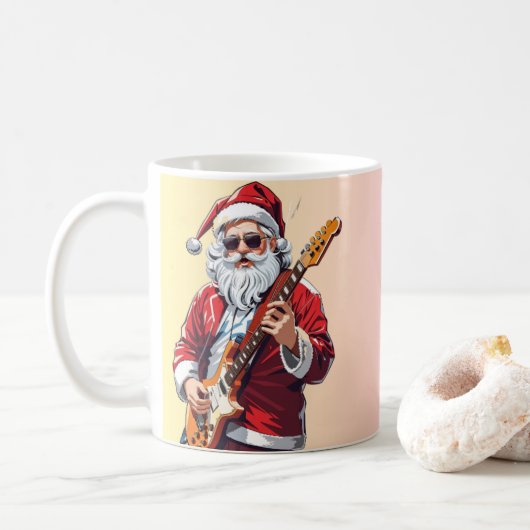 Sinterklaas speelt gitaar koffiemok (Met donut)