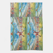 Sinterklaas speelt voetbalkerst theedoek (Verticaal)