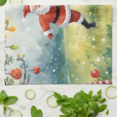 Sinterklaas speelt voetbalkerst theedoek (Gevouwen)