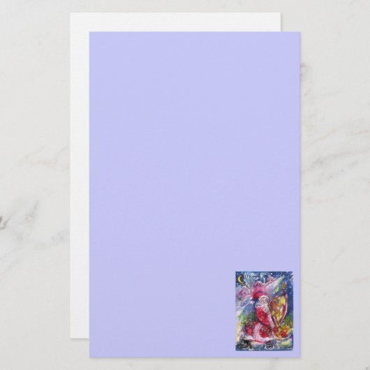 SINTERKLAAS SPELEN HARP Kerstmis Nachtblauw Briefpapier (Voorkant / Achterkant)