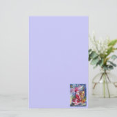 SINTERKLAAS SPELEN HARP Kerstmis Nachtblauw Briefpapier (Staand voorkant)