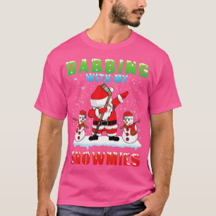 Sinterklaas Spelen Hockey Dabbing Met Sneeuwmies M T-shirt