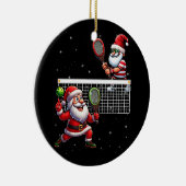 Sinterklaas Spelen Pickleball Lover Merry Kerstmis Keramisch Ornament (Rechts)