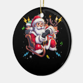 Sinterklaas Spelen Spel Kerstmis Gamer Video Gam Keramisch Ornament (Links)