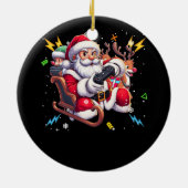 Sinterklaas Spelen Spel Kerstmis Gamer Video Gam Keramisch Ornament (Achterkant)