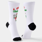 Sinterklaas Spelen Voetbal Grappig Schattige Sokken (Gebogen)