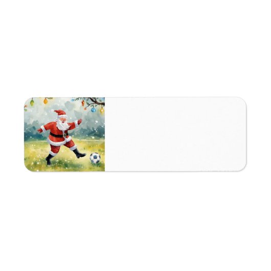 Sinterklaas spelen Voetbal Kerst veld Etiket (Voorkant)
