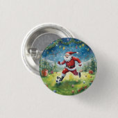 Sinterklaas spelen Voetbal Kerst veld Ronde Button 3,2 Cm (Voorkant /achterkant)