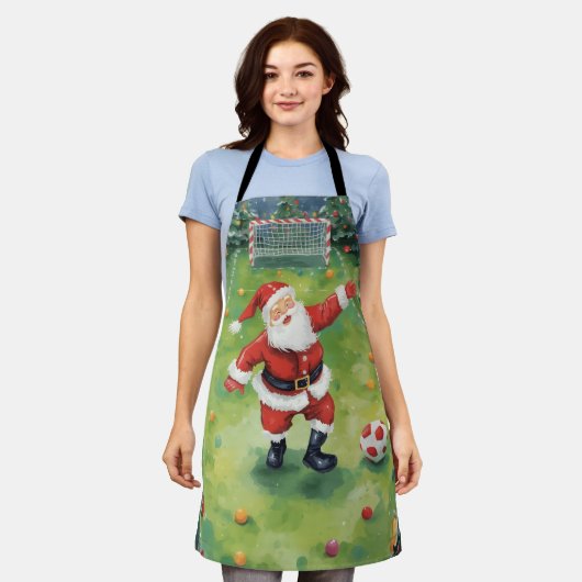 Sinterklaas spelen Voetbal Kerst veld Schort (Gedragen)