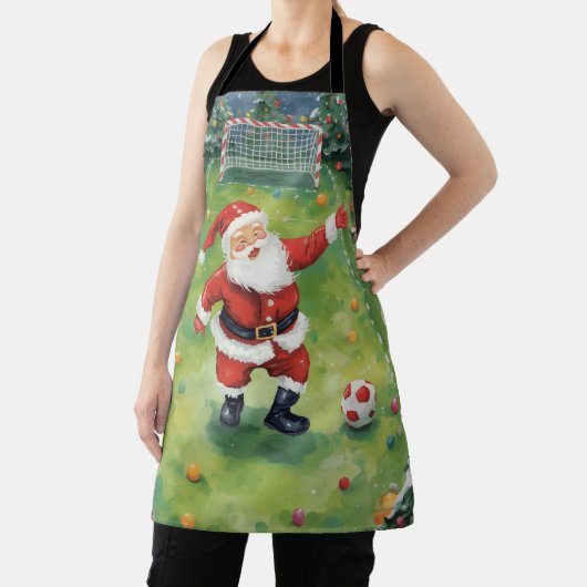 Sinterklaas spelen Voetbal Kerst veld Schort (Insitu)