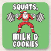 Sinterklaas - Squats, Melk en Cookies Drankjes Onderzetter (Voorkant)