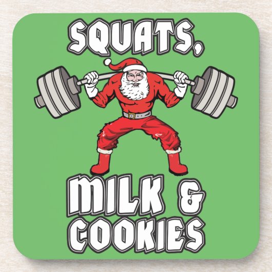 Sinterklaas - Squats, Melk en Cookies Drankjes Onderzetter (Voorkant)