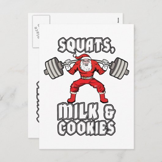 Sinterklaas - Squats, Melk en Cookies Feestdagenkaart (Voorkant / Achterkant)