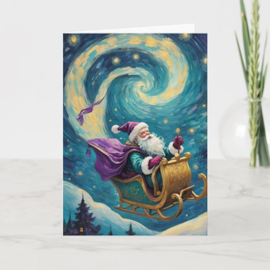 Sinterklaas Sterrennacht Aangepaste tekst Kaart (Voorkant)