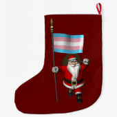 Sinterklaas steunt transgendervlag grote kerstsok (Achterkant)