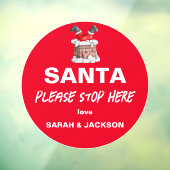 Sinterklaas Stop alsjeblieft hier Kinder namen ker Raamsticker (Vel 3)