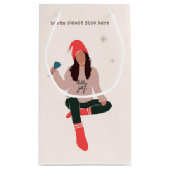 Sinterklaas Stop alsjeblieft hier met feestcadeaut Klein Cadeauzakje (Achterkant)