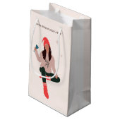 Sinterklaas Stop alsjeblieft hier met feestcadeaut Klein Cadeauzakje (Achterkant Gekanteld)