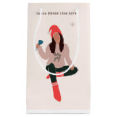 Sinterklaas Stop alsjeblieft hier met feestcadeaut Klein Cadeauzakje (Voorkant)