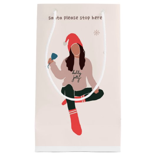 Sinterklaas Stop alsjeblieft hier met feestcadeaut Klein Cadeauzakje (Voorkant)