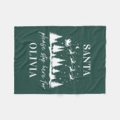 Sinterklaas, stop hier alsjeblieft voor Kerstmis t Fleece Deken (Voorkant (Horizontaal))