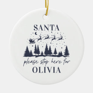 Sinterklaas, stop hier alsjeblieft voor Kerstmis t Keramisch Ornament