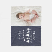 Sinterklaas, stop hier met de traditionele kerstfo fleece deken (Voorkant)