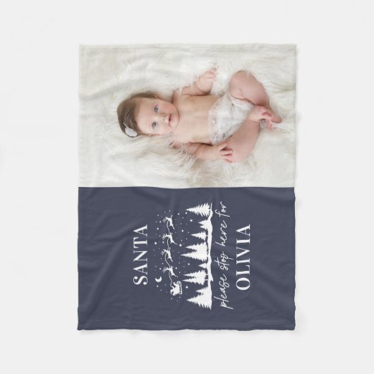 Sinterklaas, stop hier met de traditionele kerstfo fleece deken (Voorkant)