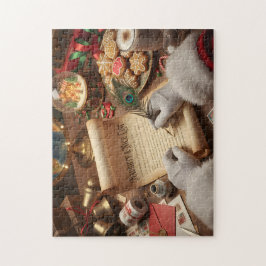 Sinterklaas Stoute en Brave Lijst Kerstbureau Scen Legpuzzel