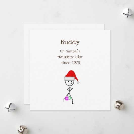 Sinterklaas' Stoute Lijst Feestdagenkaart (Voorkant / Achterkant in situ)