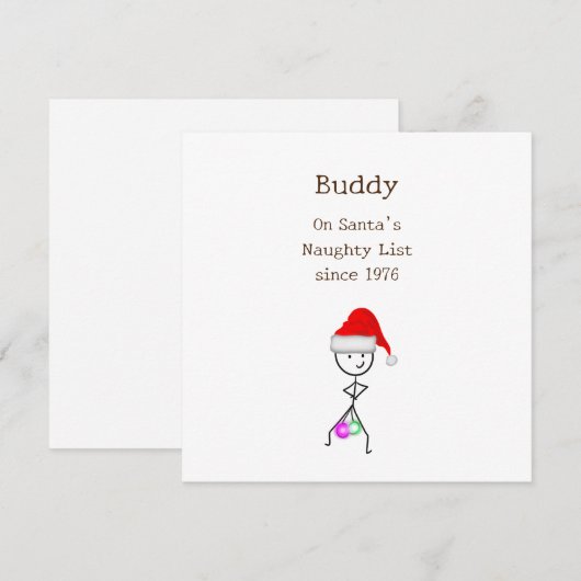 Sinterklaas' Stoute Lijst Feestdagenkaart (Voorkant / Achterkant)